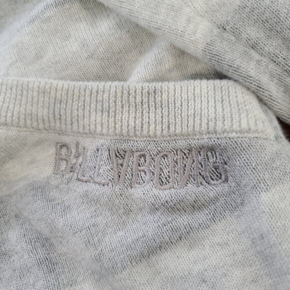 Billabong Gray/White Striped Cardigan SZ L - Picture 2 of 4